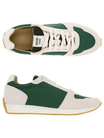 Escape Suede Butt Sapin Blanc Sneakers 271107 - HERMES - BALAAN 1