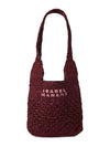 Praia Embroidery Logo Small Shoulder Back Wine - ISABEL MARANT - BALAAN 2