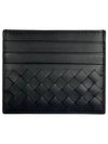 Men's Intrecciato Card Wallet Black - BOTTEGA VENETA - BALAAN 2