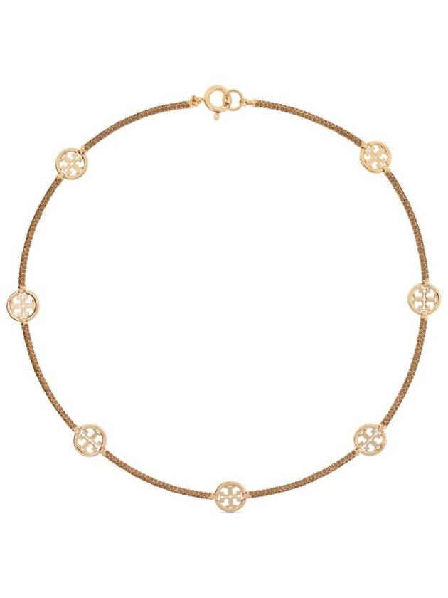 Miller Pave Necklace Smoky Topaz Gold - TORY BURCH - BALAAN 1