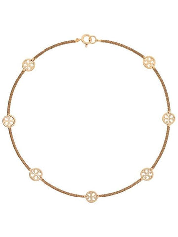 Miller Pave Necklace Smoky Topaz Gold - TORY BURCH - BALAAN 1