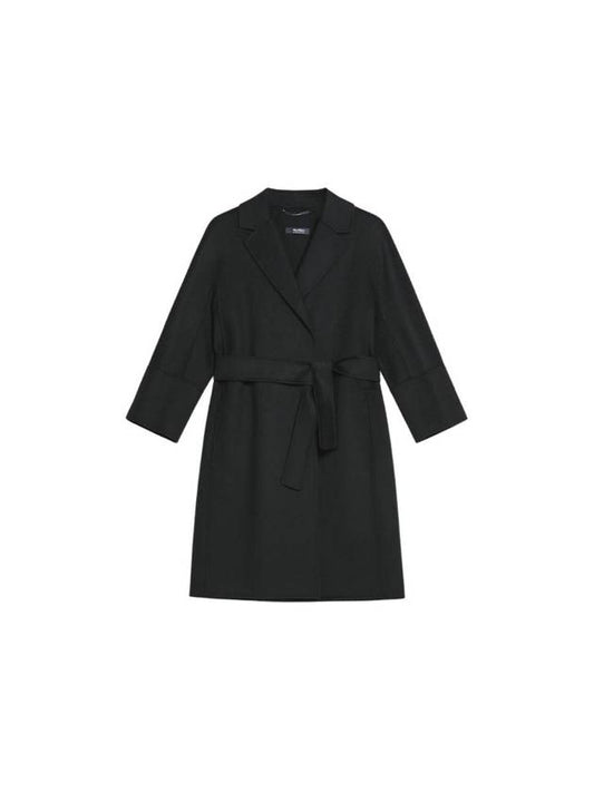 Arona Belt Virgin Wool Single Coat Black - MAX MARA - BALAAN 1