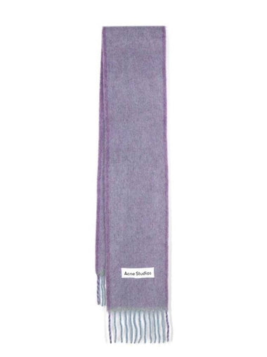 Mohair Wool Fringe Muffler Lavender Purple - ACNE STUDIOS - BALAAN 1