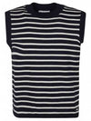 Embroided Sailor Knit Vest Navy - AMI - BALAAN 2