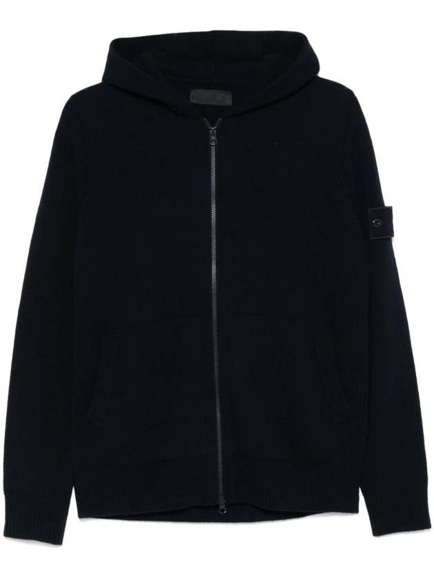 Compass Badge Zip-Up Hoodie Navy - STONE ISLAND - BALAAN 1