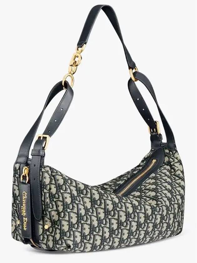 D-Journey Oblique Jacquard Medium Shoulder Bag Blue - DIOR - BALAAN 3