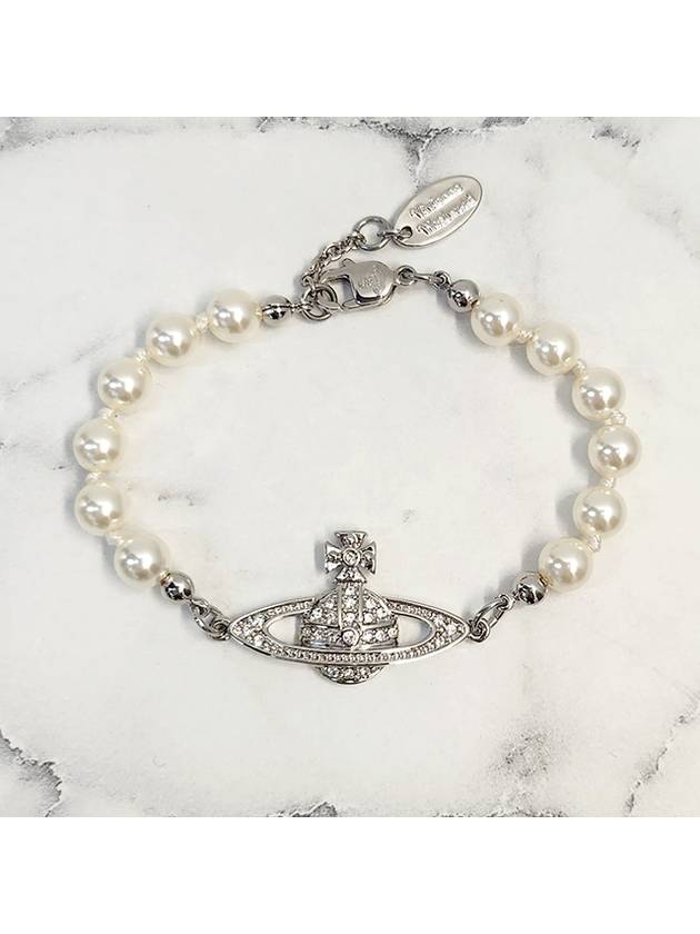 Mini Bas Relief Pearl Bracelet Silver - VIVIENNE WESTWOOD - BALAAN 2