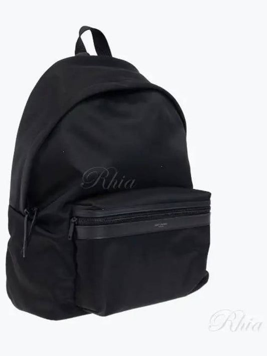 City Leather Trim Backpack Black - SAINT LAURENT - BALAAN 2