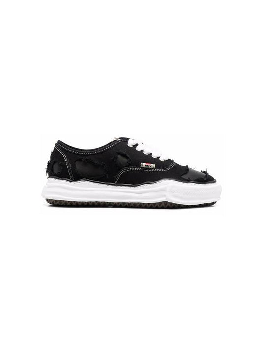 Maison Baker OG Sole Broken Low Top Sneakers Black - MAISON MIHARA YASUHIRO - BALAAN.