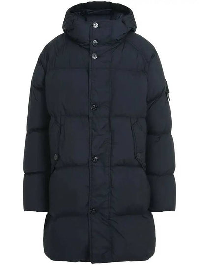 Men's Wappen Patch Crinkle Wraps Long Padding Navy - STONE ISLAND - BALAAN 2