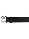 GG Buckle Wide Leather Belt Black - GUCCI - BALAAN 3