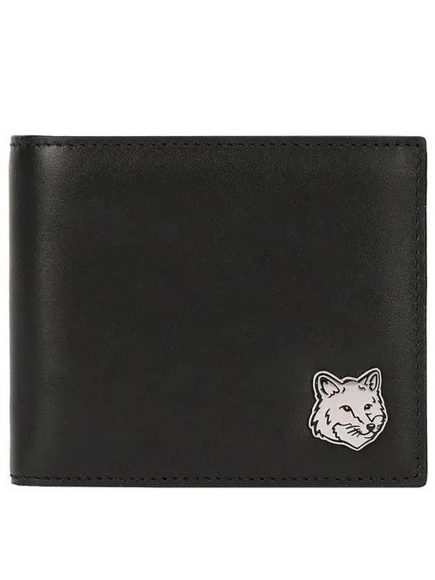 Men's Fox Head Half Wallet Black - MAISON KITSUNE - BALAAN 2