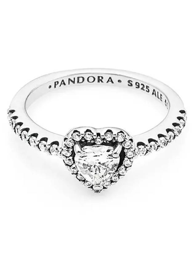 Elevated Heart Sterling Ring Silver - PANDORA - BALAAN.