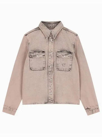 Jeans Slim Denim Jacket Pink - CALVIN KLEIN - BALAAN 1