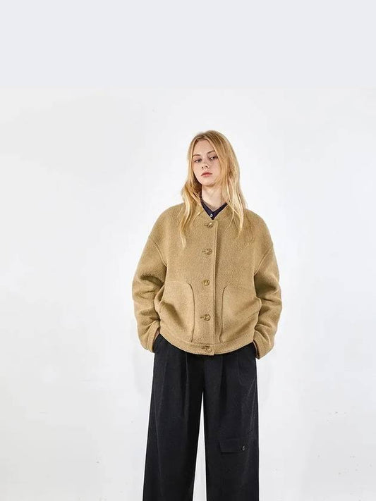 Ulingu Bomber Jacket Beige - VOYONN - BALAAN 1