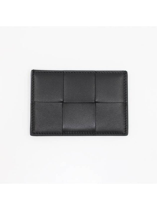 Intrecciato Leather Card Wallet Black - BOTTEGA VENETA - BALAAN 2