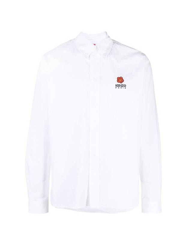 Boke Flower Casual Long Sleeve Shirt White - KENZO - BALAAN 2