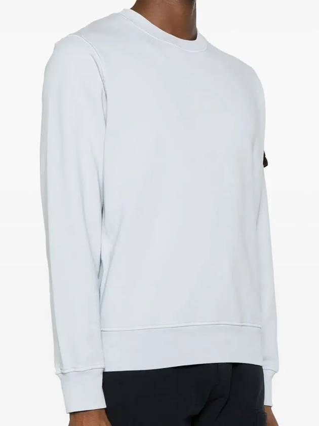 Wappen Patch Garment Dyed Sweatshirt Light Blue - STONE ISLAND - BALAAN 4