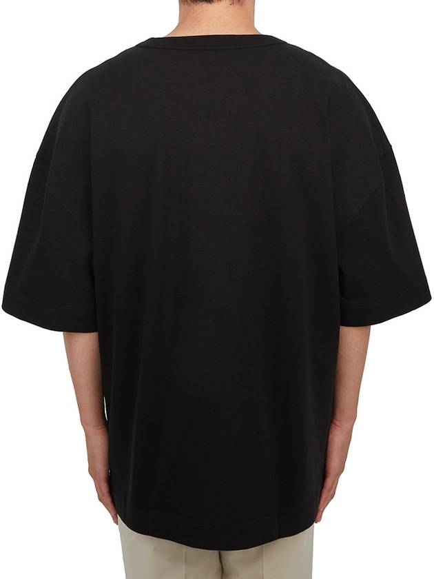 Boxy Short Sleeve T-Shirt Black - LEMAIRE - BALAAN 4