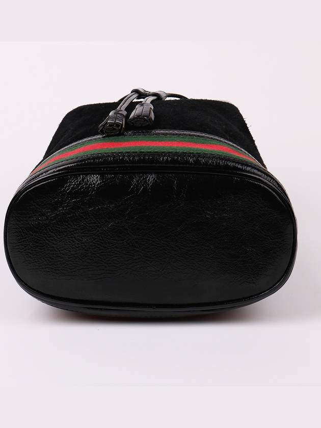 Suede black top handle small bucket bag 550621 - GUCCI - BALAAN 7