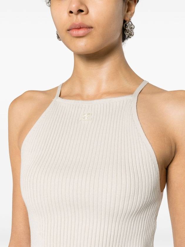 Holistic Ribbed Knit Sleeveless Lime Stone - COURREGES - BALAAN 3