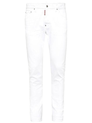 24 ss Stretch Cotton Pants WITH Leather Logo Patch S74LB1492S39781100 B0650979920 - DSQUARED2 - BALAAN 1