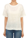 Falla Linen Short Sleeve T-Shirt White - MAX MARA - BALAAN 1