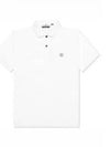 Compass Patch Short Sleeve Polo Shirt White - STONE ISLAND - BALAAN 2