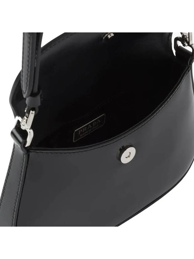 Cleo Brushed Leather Mini Shoulder Bag Black - PRADA - BALAAN 5