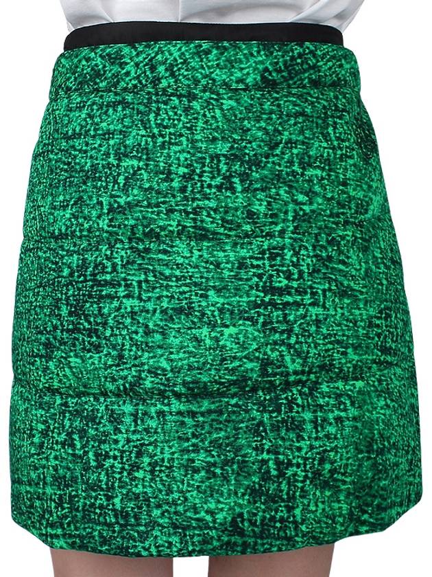 Women's Print Cotton A-Line Skirt Green - MONCLER - BALAAN 9