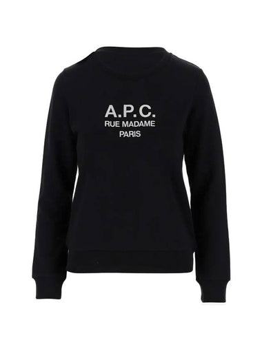 Women's Tina Logo Sweat Sweatshirt Black - A.P.C. - BALAAN 1