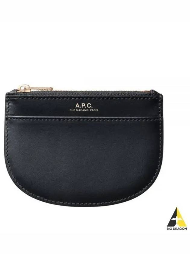 Logo Demi Lune Zipper Card Wallet Black - A.P.C. - BALAAN 2