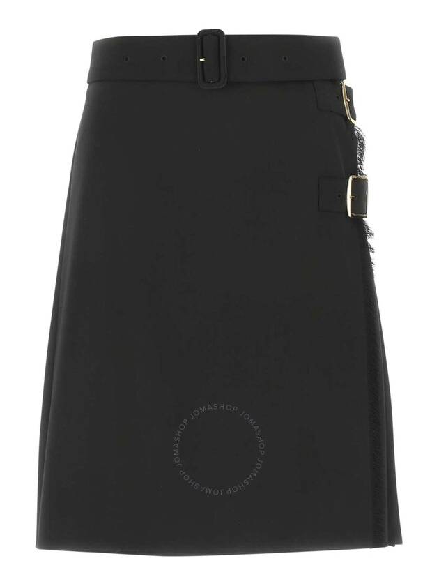 Women's Buckle A-Line Skirt Black - BURBERRY - BALAAN 2