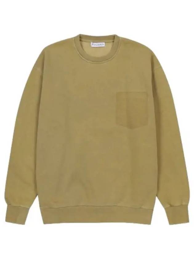 Faded logo pocket sweatshirt mustard t shirt - JW ANDERSON - BALAAN 1