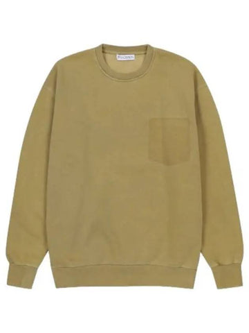 Faded logo pocket sweatshirt mustard t shirt - JW ANDERSON - BALAAN 1