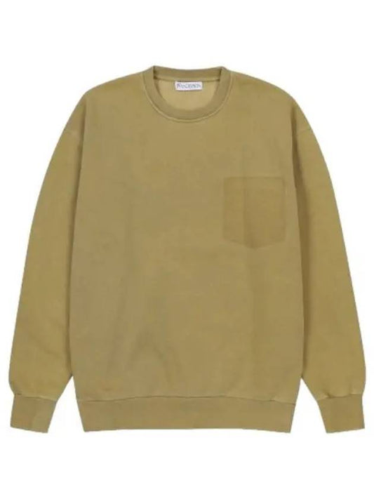 Faded logo pocket sweatshirt mustard t shirt - JW ANDERSON - BALAAN 1