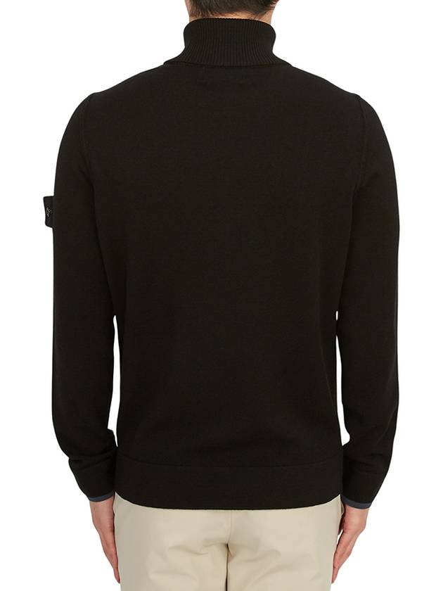 Wappen Patch Wool Turtleneck Black - STONE ISLAND - BALAAN 5