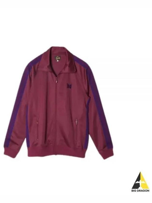 Track Jacket Poly Smooth WINE NS244 - NEEDLES - BALAAN 1