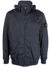 Men's Logo Patch Nylon Metal Zip-up Jacket Navy - STONE ISLAND - BALAAN 2