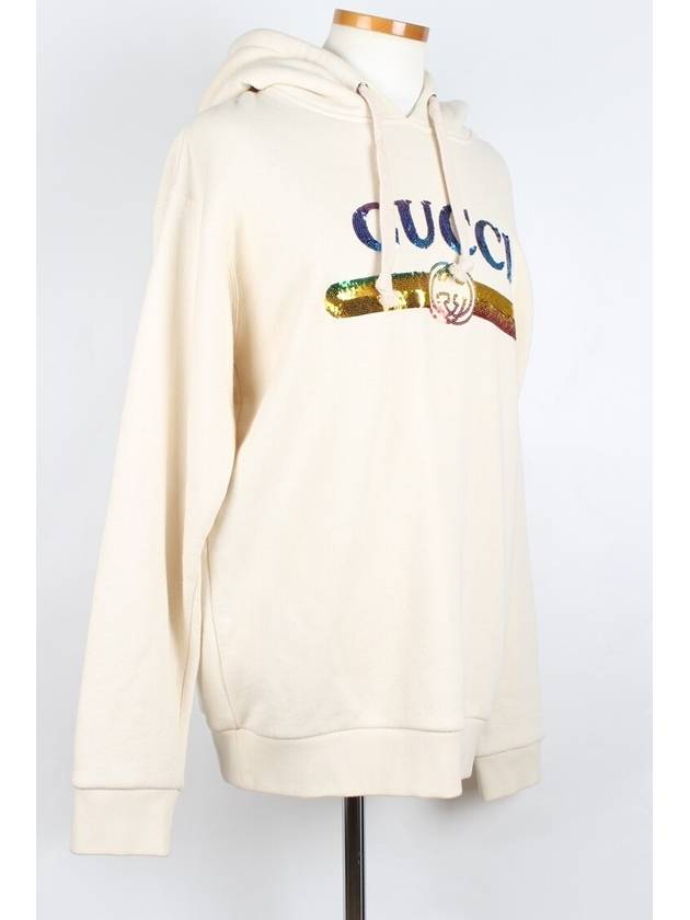 Sequin point strip logo hood M - GUCCI - BALAAN 6