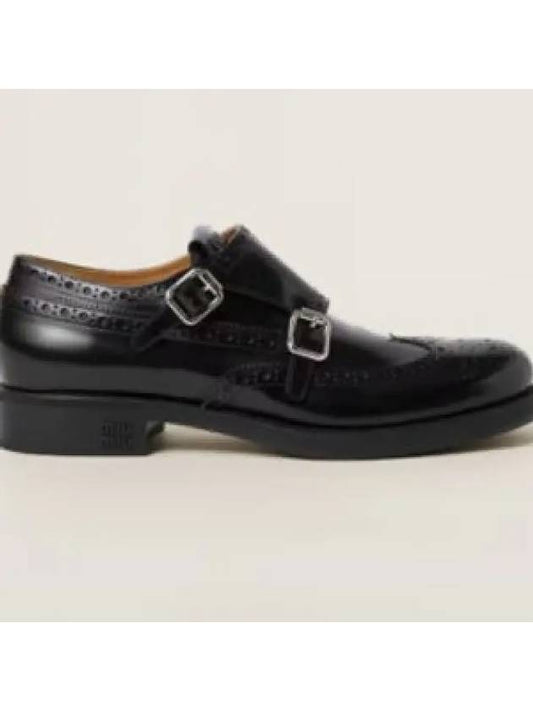 Church's Brushed Leather Double Monk Brogue Shoes 5E039E 055 F0002 B0110957946 - MIU MIU - BALAAN 2