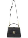 Greenwich Saffiano Strap Medium Shoulder Bag Black - MICHAEL KORS - BALAAN 8