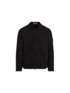 Organic Stretch Cotton Satin Long Sleeve Shirt Black - STONE ISLAND - BALAAN 2