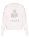 Women's Moby Logo Print Sweatshirt Ecru - ISABEL MARANT ETOILE - BALAAN.