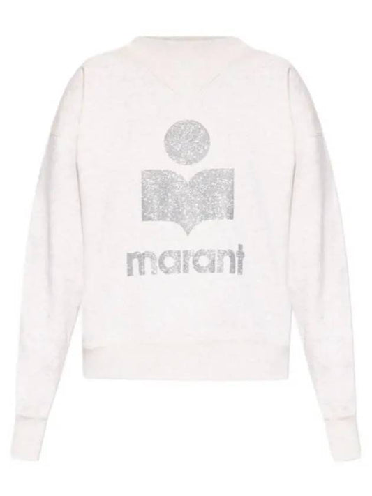 Women's Moby Logo Print Sweatshirt Ecru - ISABEL MARANT ETOILE - BALAAN.