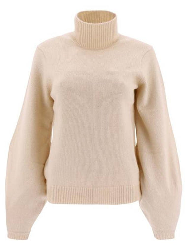 Recycled Cashmere Turtleneck White - CHLOE - BALAAN 1