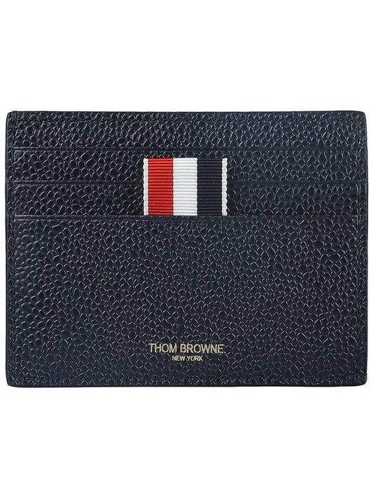 Pebble Grain Anchor Card Wallet Navy - THOM BROWNE - BALAAN 2