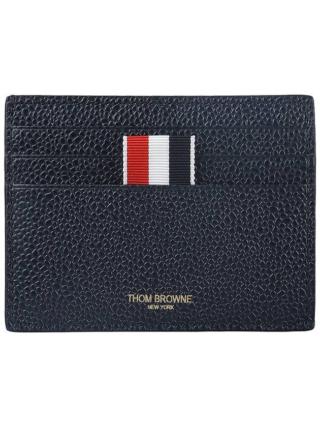 Pebble Grain Anchor Card Wallet Navy - THOM BROWNE - BALAAN 3