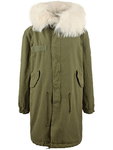 Mr and Mrs Fur 19FW 192PK1001S C2 1000 Raccoon Fur Army Parka Khaki Women's Jumper TR - MR & MRS ITALY - BALAAN 1