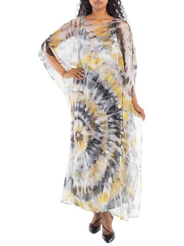 Chloe Ladies Kaftan-Inspired Silk Crepon Maxi Dress, Brand Size 36 (US Size 4) - CHLOE - BALAAN 1